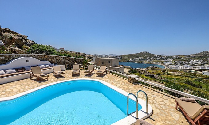 Psarou Villa | R 361 Luxury Villa with Private Pool and Stunning Sea Views in Psarrou