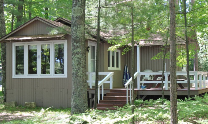 St Germain Cabin | R Point of View located on Little St Germain Lake Pontoon rental available