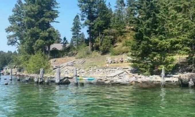 Woods Bay House | RARE FIND: Over 200' of Flathead Lake Lakefront with distinctive home