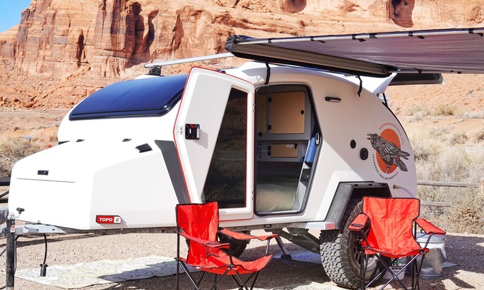 Moab House | Red Rock Base Camps Teardrop Trailer #1. Take your hotel room outside!