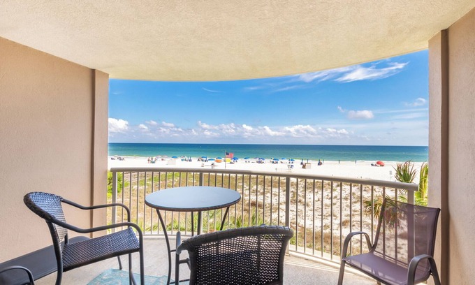 Gulf Shores Condo | REDUCED RATES Amazing 2nd floor Beach front condo next to Gulf Shores State Park