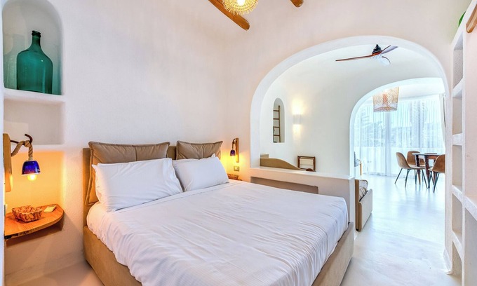 Forio Resort | Refined Deluxe Studio type B with a wide balcony and sea view
