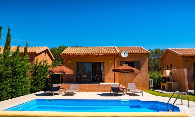 Svoronata Villa | Relax at Villa Rhea, just a short walk from the beautiful Ai Helis Beach