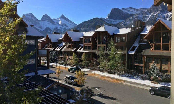 Canmore Apartment | Relax & Explore: Mountain Views, Heated Pool & Dog-Friendly Condo