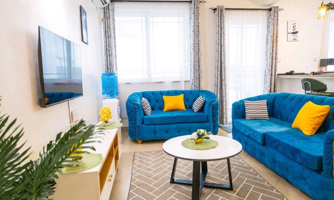 Bamburi Apartment | Relax in Style 1bedroom in Nyali ,enjoy a deep dave in the ocean and the pool
