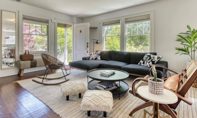 Pipes Cove House | Relax in this light-filled home, steps from the beach and a short walk to town!