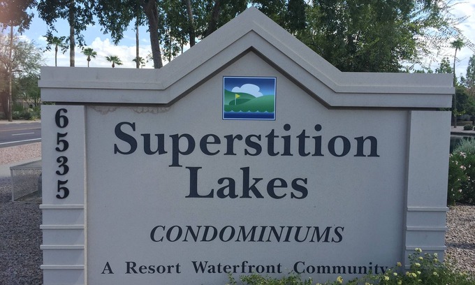 Superstition Lakes Condo | Relaxing THREE Bedroom Beautiful Condo. Overlooks Fountains And Greenery.