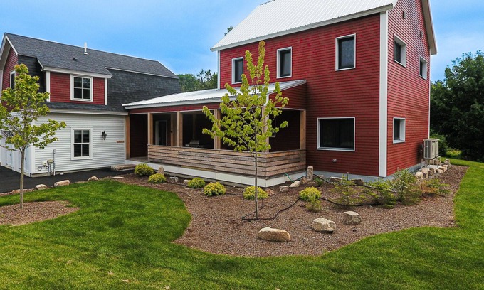 Otter Creek House | Remodeled dog-friendly home with attached apt, firepit, grill, deck, wood stove