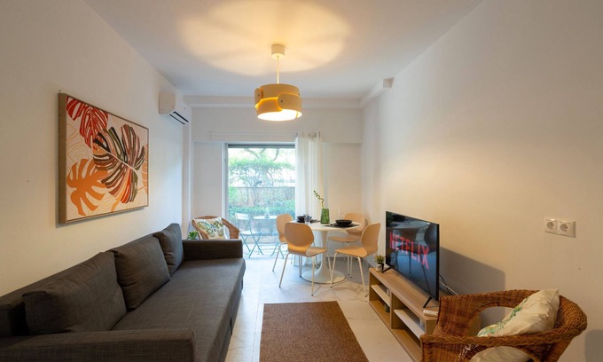 Palaio Faliro Apartment | Renovated 2-Bedroom Apt Near the Athenian Coast