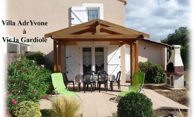 Vic-la-Gardiole Villa | Reservations 2026 open Villa AdrYvone 2 * T3, air-conditioned, 3 km from the sea