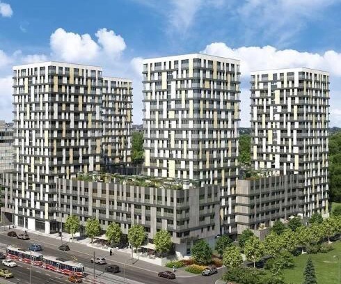 Prague 3 Apartment | Residence Garden Tower - 8 min do centra, garaz