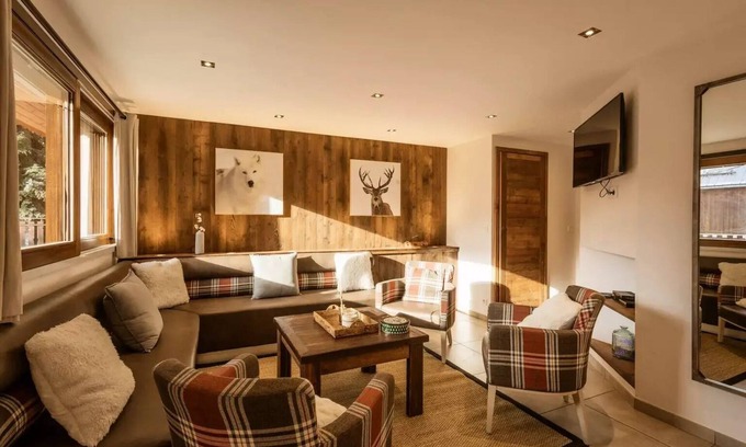 Valloire Apartment | Residence Les Fermes Du Planet - 6 rooms duplex 12 people 4* exposed South