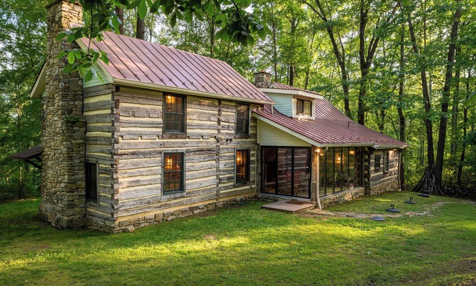 Afton Cabin | Restored Double Log Cabin on 400 Mountain Acres