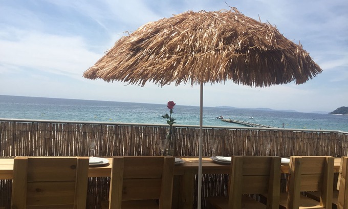 La Croix-Valmer Apartment | Right on the beach, with your feet in the water. Directly on the beach.