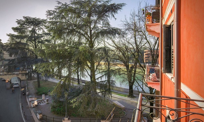 Verona City Centre Apartment | River balcony - view to the river Adige