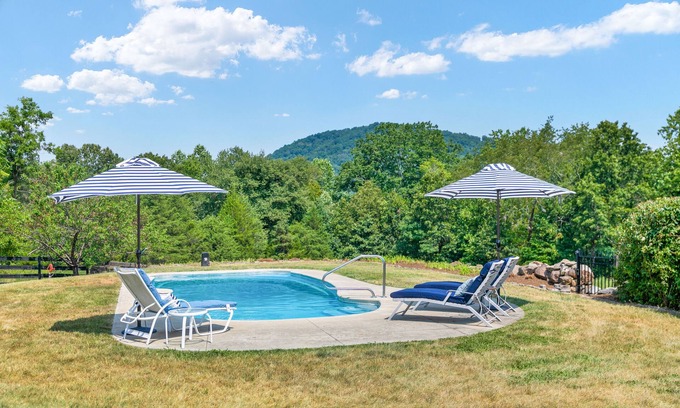 Dyke House | River Meadows Farm | 39-Acre Retreat: Mtn Vistas, River, Pool & Trails