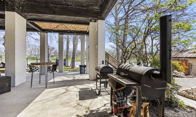Seguin House | Riverfront Oasis, Private Dock, Grill & Firepit