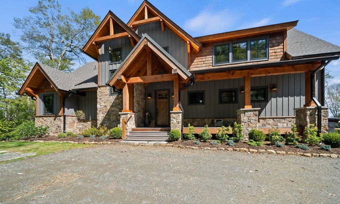 Banner Elk House | Room At The Top In Eagles Nest: Luxury home with huge views and firepit!