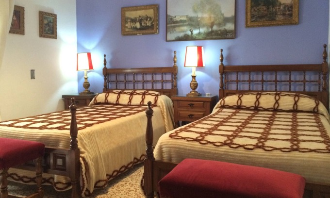 Pegalajar House | Rural Accommodation Shared Garden of French, Bedroom Blue