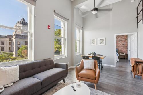 Bloomington Apartment | Rustic-Industrial Loft with Courthouse Views apts