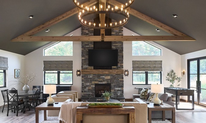 Saugatuck House | Rustic modern 8 bedrooms, 8 baths, spacious great room, amazing outdoor space!