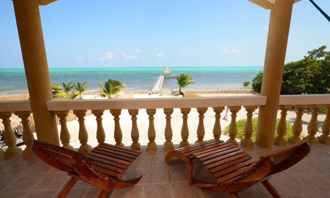 San Pedro House | Rustic Ocean front Home with POOL-115' of beachfront 250 ft Dock-nGOLD STANDARD