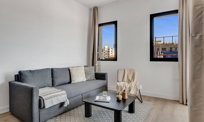 Limassol Apartment | Sanders Crystal 2 - Light 1-Bdr Apt w Shared Pool