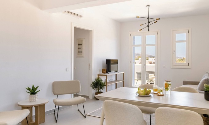 Molos Apartment | Sanders Paros Gardens - Fresh 1-Bdr Apt w Balcony