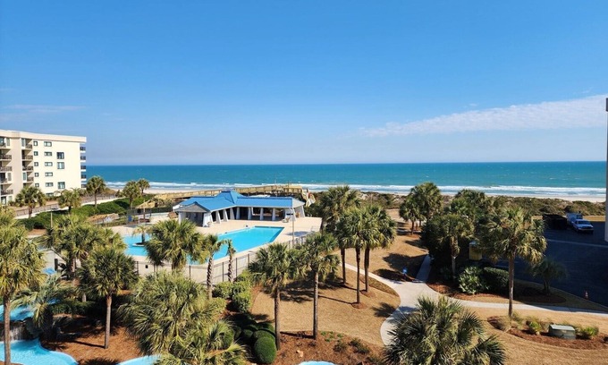 Litchfield by the Sea Condo | Sandpiper Run D4C Beautiful Ocean View from Covered Balcony