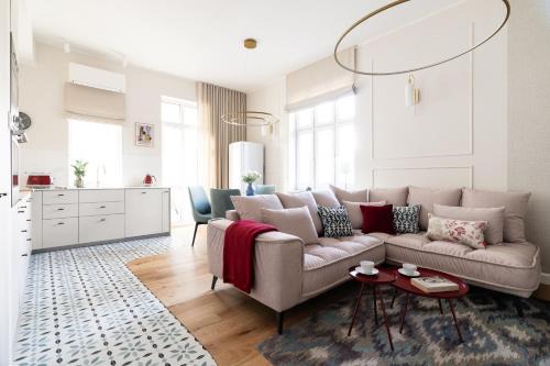 Sopot Centrum Apartment | Sanhaus Apartments - Apartament SANTORINI - dwie sypialnie, dwie łazienki, klimatyzacja