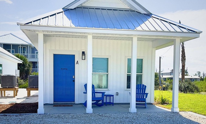 Port St. Joe Cottage | "Scallop Cottage" is a pet friendly, 2 bed, 1 1/2 bath unit accepting 5 guests. Pool Coming 2025!