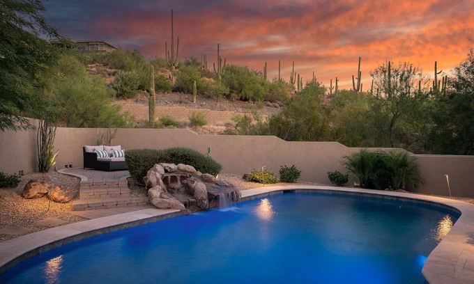 Cave Creek House | Scottsdale/Cave Creek Luxury Sonoran Nights with Mtn Views, Heated Pool, Hot Tub, & Game Room