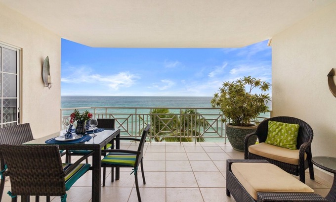 St. Lawrence Gap Condo | SEA SIDE LOCATION, STEPS TO A SANDY BEACH AND SWAYING PALMS!
