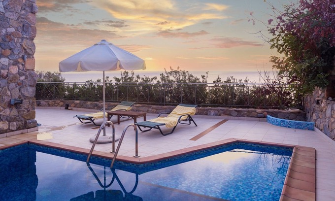 Livadia Villa | Sea & Sunset views at Villa close to Elafonissi with Private Pool