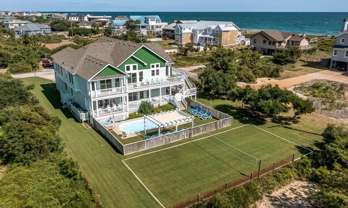 Southern Shores House | Sea View II | 245 ft to the beach | Private Pool, Hot Tub