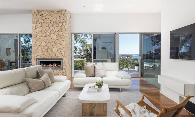 Shoal Bay House | Sea Vista at Shoal Bay - Heated Pool, Fireplace and Views