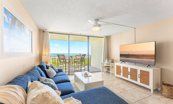 Port Canaveral Condo | Seaside Luxury Private Balcony, Breathtaking Views & Steps to the Sand