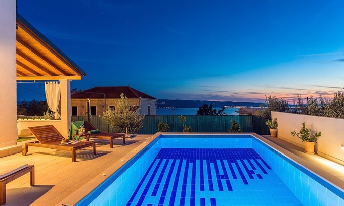 Jesenice Villa | Seaview Villa Lemaro, a 2-bedroom villa with a 28 sqm private pool in Krilo Jesenice