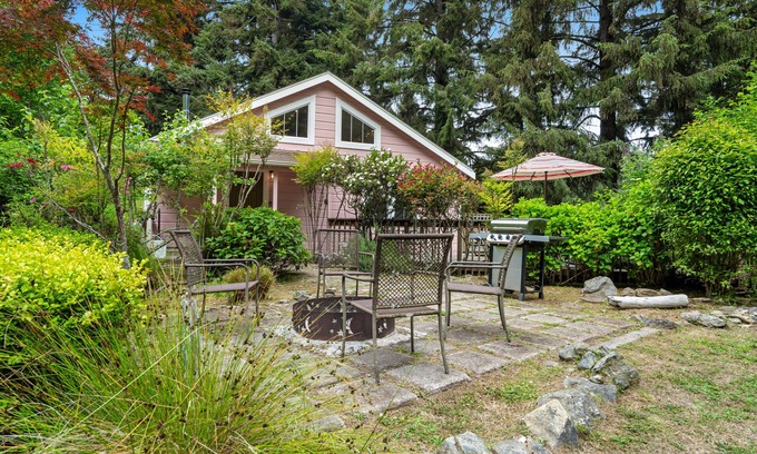 Orick Cabin | Secluded cabin w/wood stove, walking trails, and a firepit