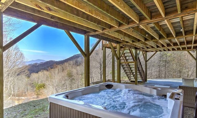 Canton House | Secluded Cabin with Mountain Views & Hot Tub