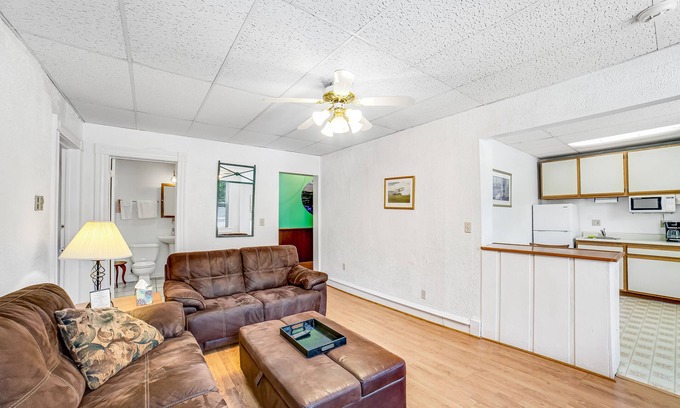 Hammondsport Condo | Second floor condo close to Keuka Lake with city view, fast WiFi, and balcony