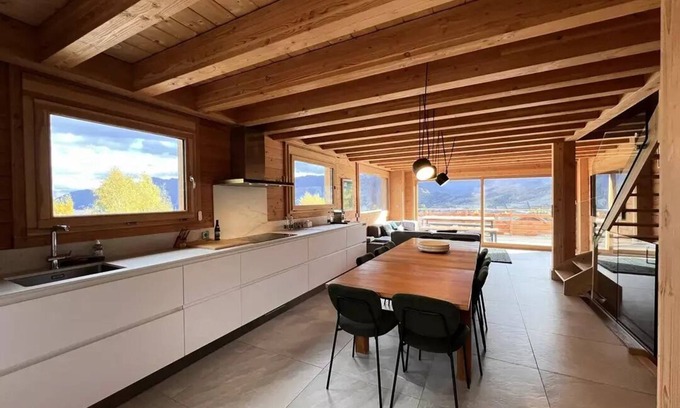 La Toussuire Ski Chalet | Semi-detached chalet close to slopes with sauna