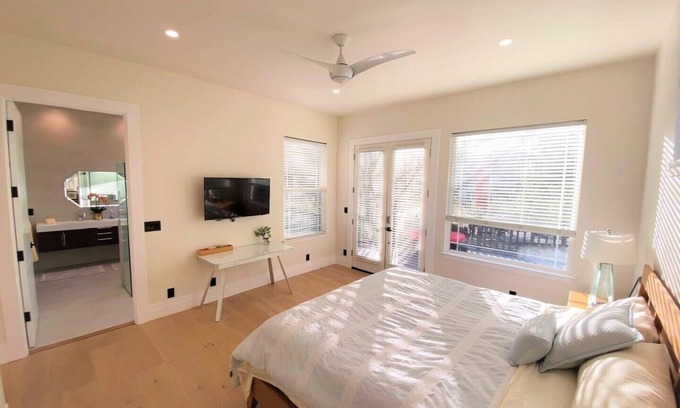 Saratoga House | Separate Entrance, Private New Suite + Bath+ Patio