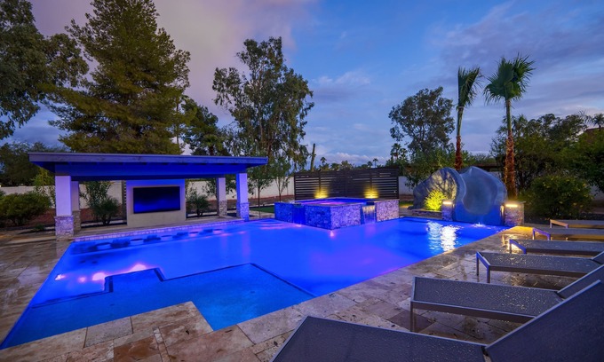 Shea North Estates House | Serene 7BR Oasis: Pool with Tranquil Ambiance