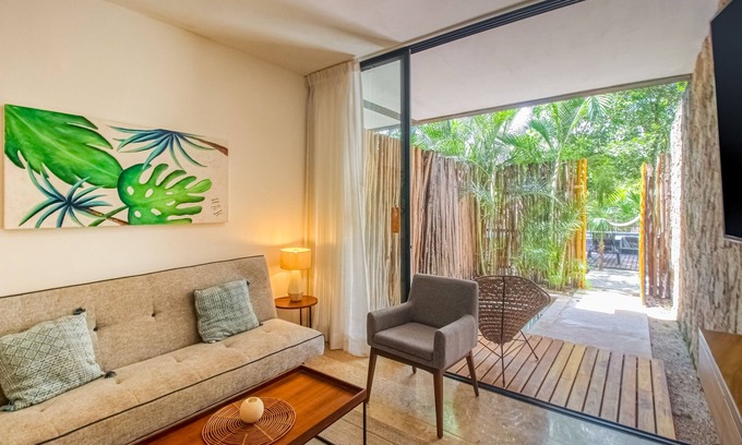 La Veleta Apartment | Serene, ground-floor getaway with private & shared pool, washer/dryer, & patio