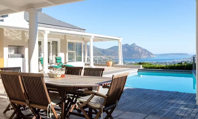 Hout Bay Villa | Serene Villa with Mountain & Ocean Views in a secure estate with Tennis Court!