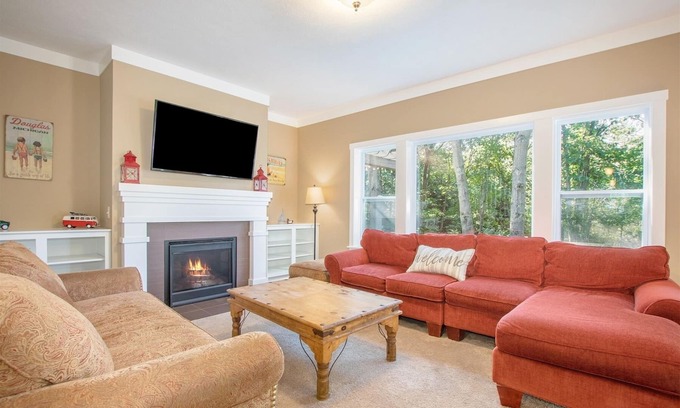 Saugatuck House | Silverberry Acres: Hot Tub, Fire Pit, Spacious Deck, BBQ, Tucked in the Trees