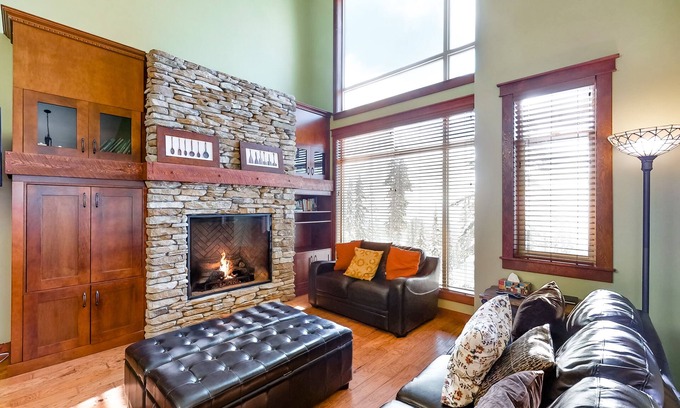 Snow Pine Estates House | Ski-in/out getaway with private hot tub, fireplace, pool table, & grill