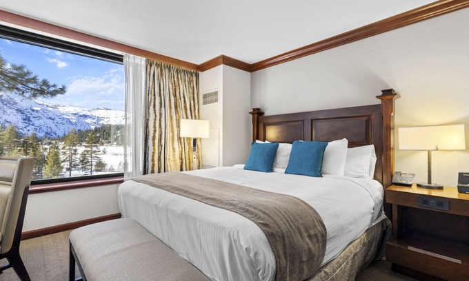 Olympic Valley Apartment | Ski in/Out Valley-view corner king suite w/pool, hot tub, golf, ice rink