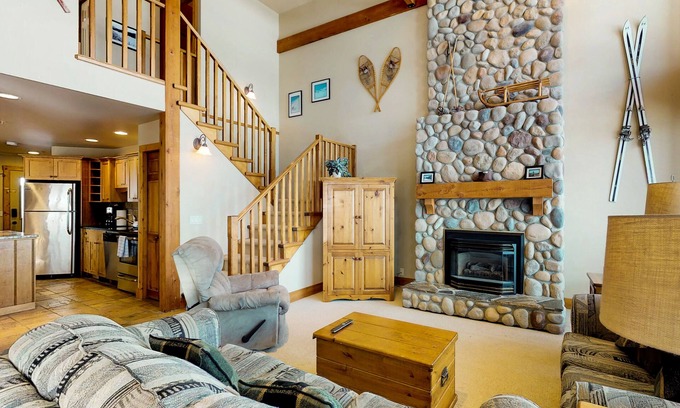 Snow Pine Estates Condo | Ski-In/Ski-Out Chalet with Mountain Views, Private Hot Tub, & Gas Fireplace